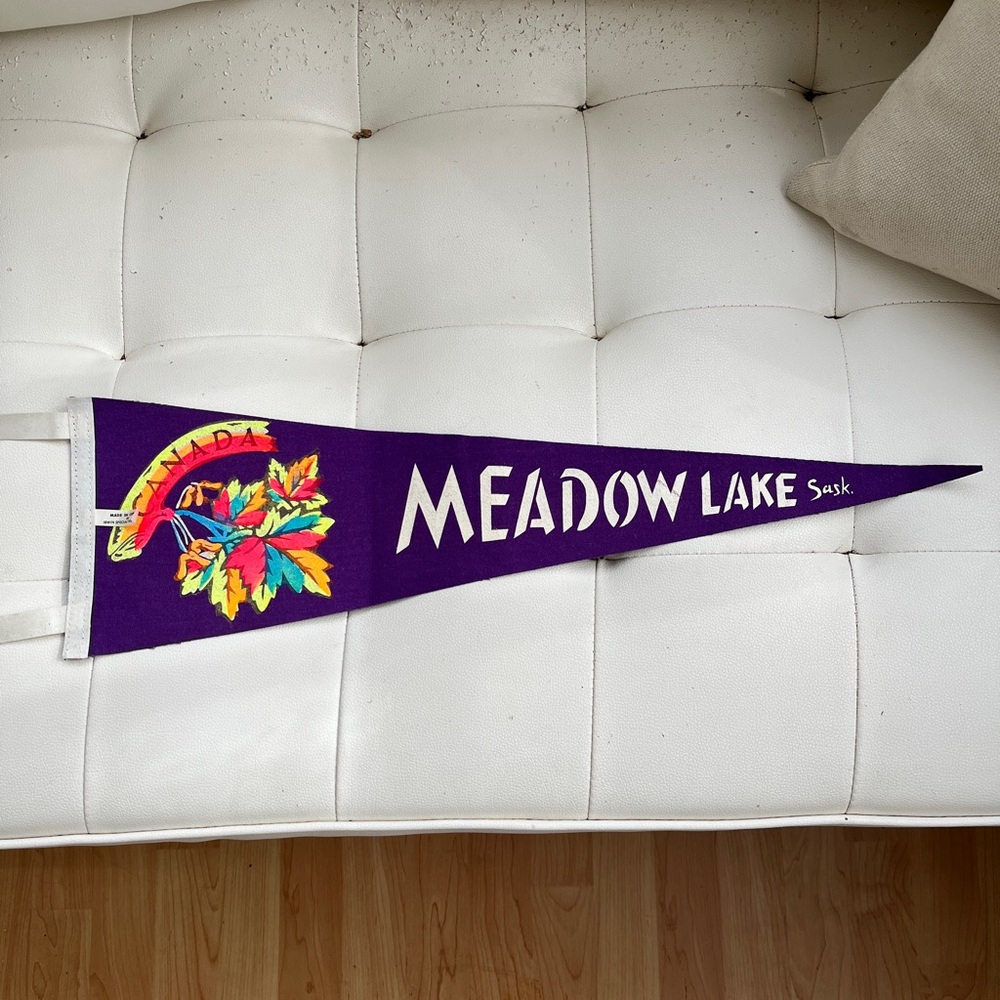 Vintage Meadow Lake Saskatchewan pennant